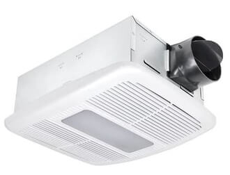 Delta breezradiance bathroom exhaust fan with heater and LED light